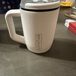 BrüMate White Insulated Travel Mug with Handle